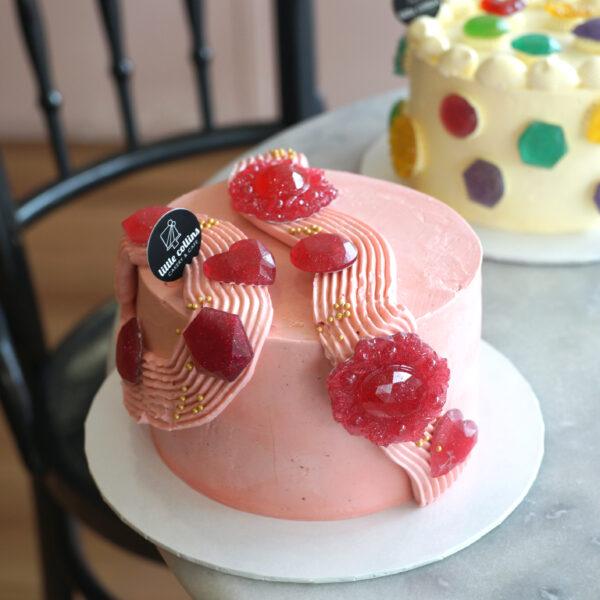pink jewel cake